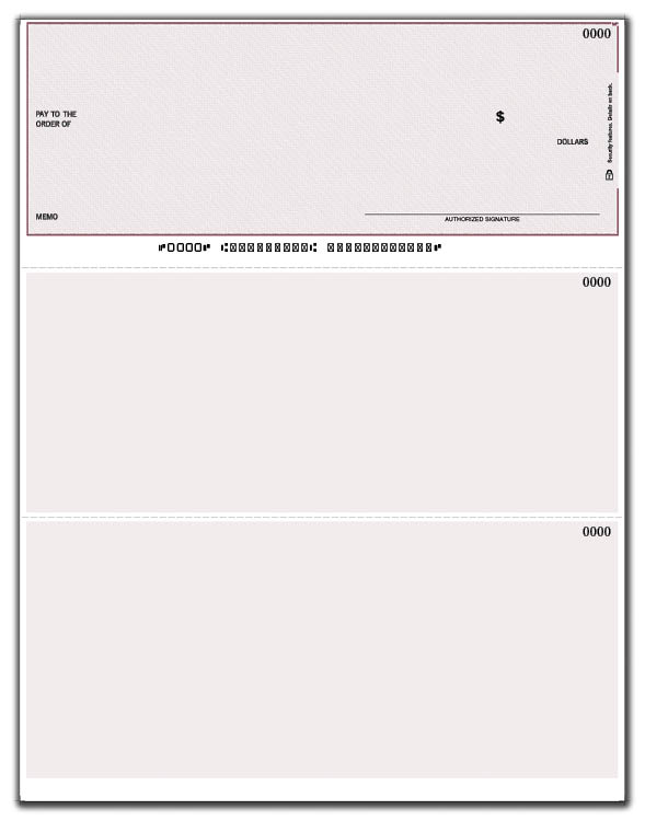 Laser Top Checks, Deluxe Laser Checks, Unlined